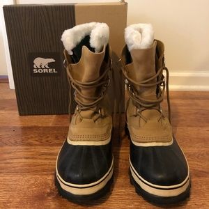 Sorel Tan Caribou Waterproof Boots | Size 9.5